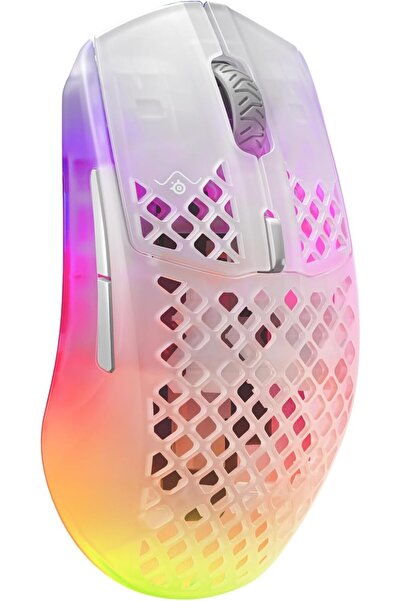 SteelSeries Aerox 3 Wireless Ghost (2022) - Super Light Gaming Mouse, 68g, IP54, 200h Battery