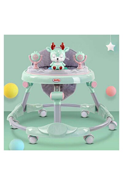 Mixbo Adjustable Baby Walker, Reindeer Model, 6+ months, Green