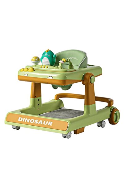 Mixbo Adjustable baby walker Mixbo, dinosaur model, 6 months+, green