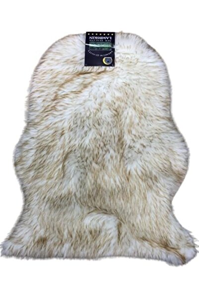 Generic Luxurious Plush Sheepskin Car Seat Cover & Home Accent (Light Beige & White)