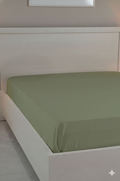 FAVORA 100% Cotton Ranforce Premium King Size Fitted Sheet - Green