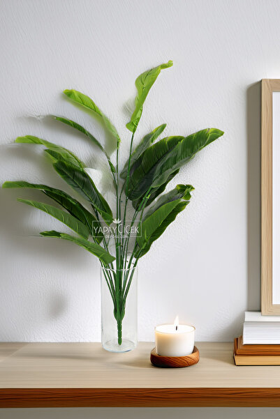 Yapay Çiçek Deposu Yapay Ağaç 18 Dallı Mini Muz 80 cm (Saksısız)