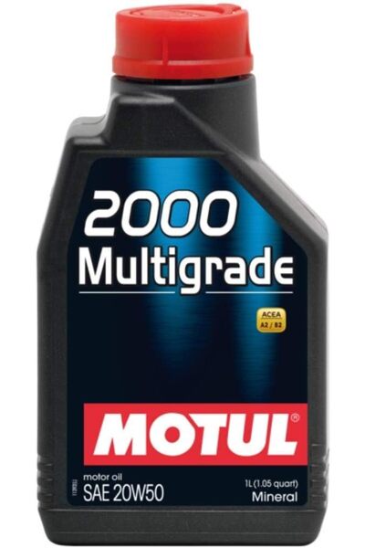 Motul 2000 Multigrade 20W-50 Motor Oil, 1L, API SL/CF