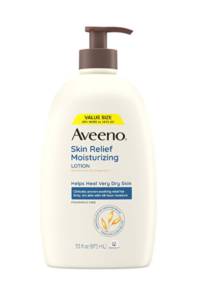 AVEENO Skin Relief 24-hour moisturizing lotion for sensitive skin, with natural shea butter