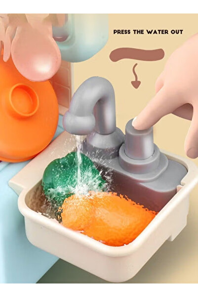 Generic Children's Role-Playing Kitchen Toy Set, Indoor DIY Kitchen Toy Game，pink