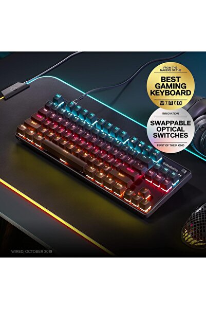 SteelSeries Apex 9 TKL Mechanical Gaming Keyboard (Optical Switches, 2-Point Actuation, Hot-Swappabl