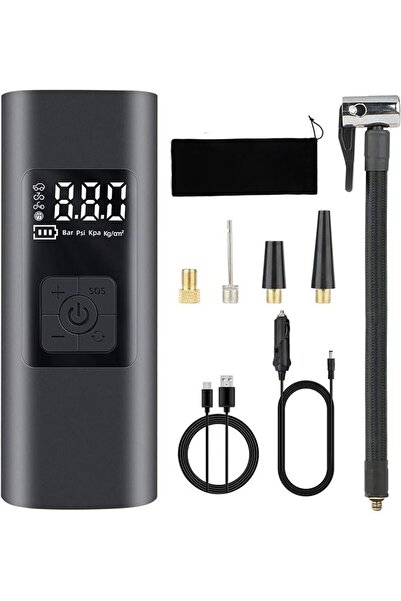 Arabest Portable Car Tire Air Pump,Electric Tire Pump with Pressure Gauge Cordless for Bike Ball