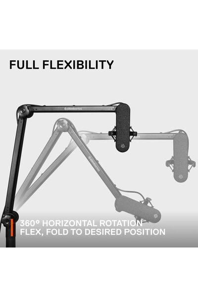 SteelSeries Alias/Alias Pro Mic Boom Arm — For Gaming, Streaming and Podcasting