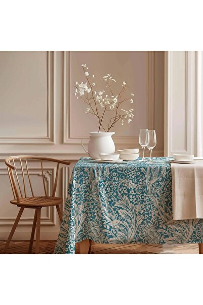 Markaev Blue Spring Cotton Tablecloth Msaort0022