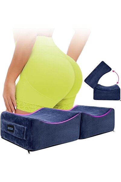 AOSSA BBL Brazilian Butt Lift Pillow - Post-Surgery Seat Cushion (Blue Foam)