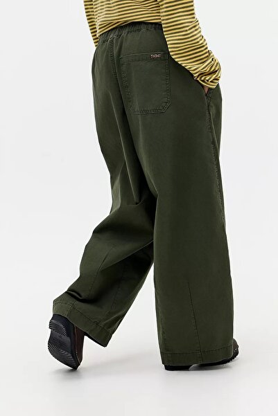 september island Kayle Khaki Balloon Oversized Waist Adjustable Pants