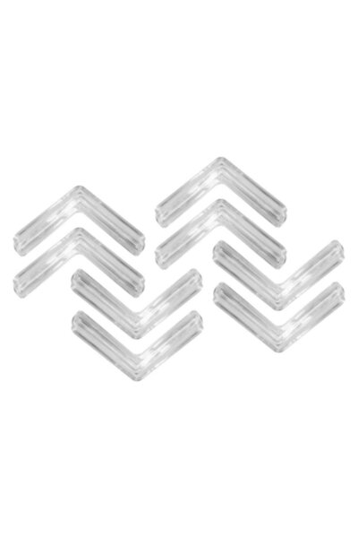 SEM Set de 8 protecții pentru colțuri/margini de masă în formă de L, autoadezive, 65x65 mm, transparente