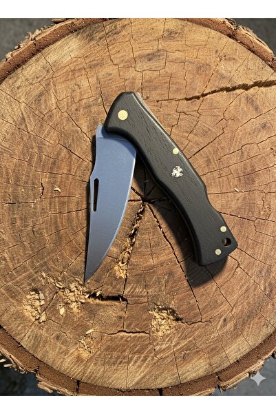 FRS-ÇELİK Paslanmaz Ahşap Saplı Kamp ve Outdoor Çakısı - Keskin Katlanır Cep Bıçağı