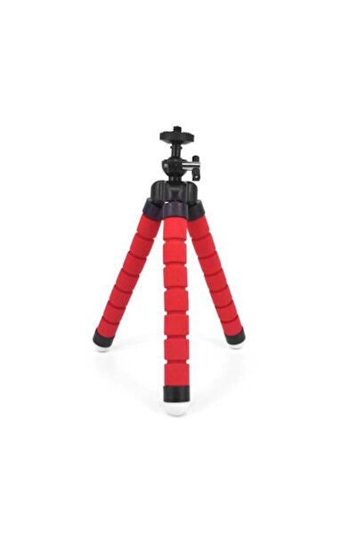 Alta Mini flexible tripod with universal 1/4 thread for GoPro, Insta360, DJI, phone - Red