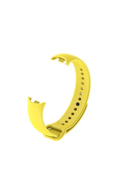 PHN MAG Silicone Strap with Metal Pin for Xiaomi Mi Band 8/9/10 - (Yellow)