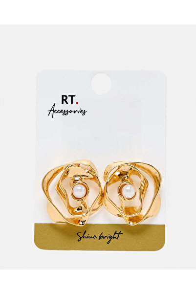 REDTAG Women Gold Embellished Earrings
