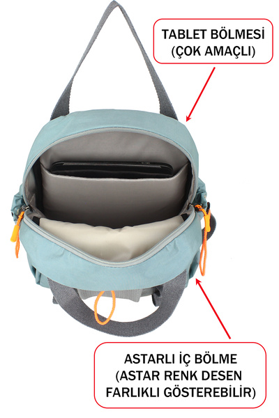 Dada Functional Gray Color Women's Shoulder Bag Backpack and Handbag Ultra Light Fabric