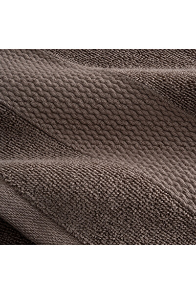 Green Black Lara Hand Towel 100% Cotton with Border Brown 30X50 cm