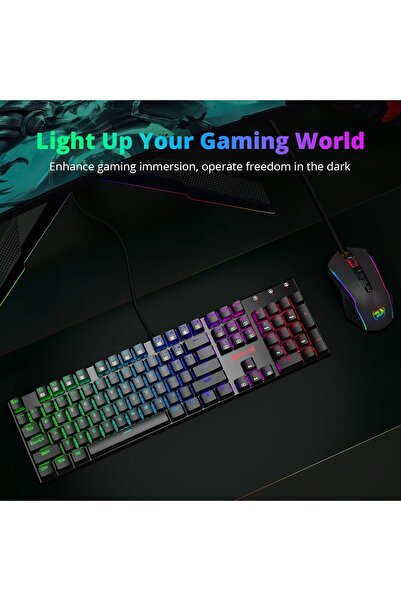 BestGod Wired Gaming Keyboard with 104 Keys and Customizable RGB Backlight for PC, Laptop