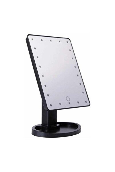 Generic Adjustable LED Touch Screen Makeup Mirror - Black
