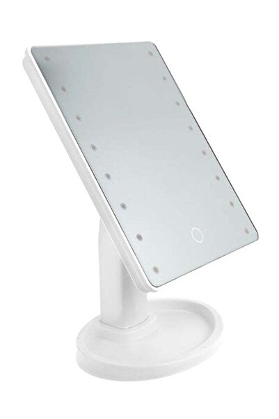 Generic مرآة مكياج بشاشة لمس LED، بيضاء/شفافة