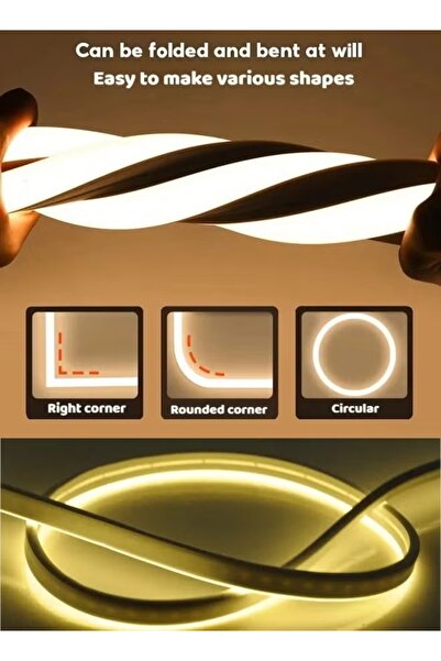 Generic (16.4ft/5M) LED Strip Light 12V Neon Strip Light IP65 Waterproof Neon Rope Light Cuttable White/Warm