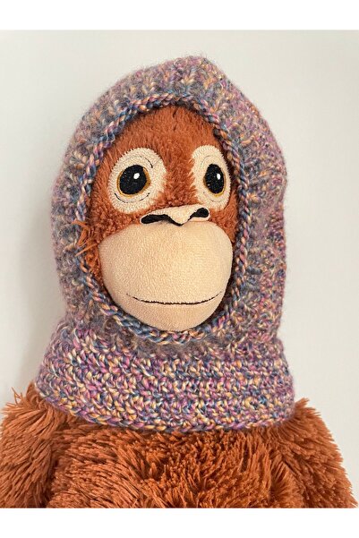 The Cloudish Shop Baby Kids Hand Knitted Knitted Neck Collar Beanie Balaklava Pink Orange Blue Mixed Color