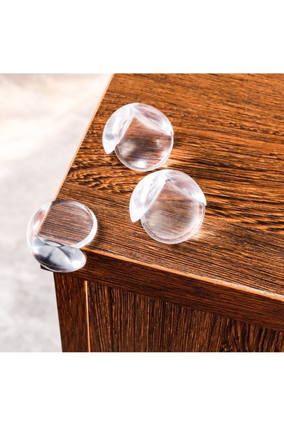 SEM Set de 4 protecții pentru colțuri/margini de masă tip T, autoadezive, 39x28 mm, transparente