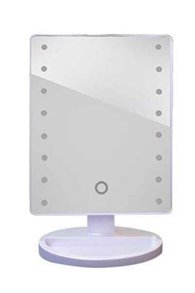 Generic مرآة مكياج LED قابلة للتعتيم بشاشة تعمل باللمس - بيضاء