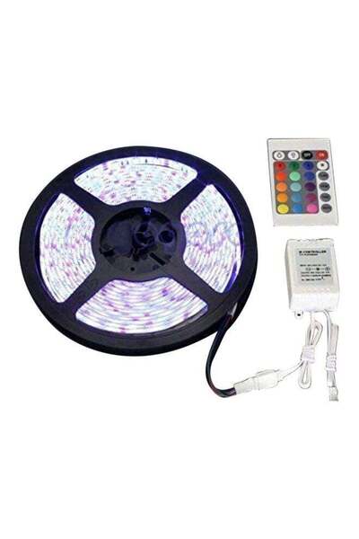 Generic شريط إضاءة LED مع محول أبيض 5 متر