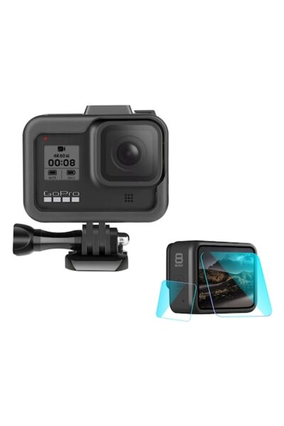 XTW Carcasă de protecție pentru GoPro Hero 8 neagră cu folie de protecție pentru ecran și obiectiv