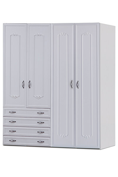 benim odam Helen 4 Kapılı Geniş Çekmeceli Dolap Genç / Çocuk Odası 406