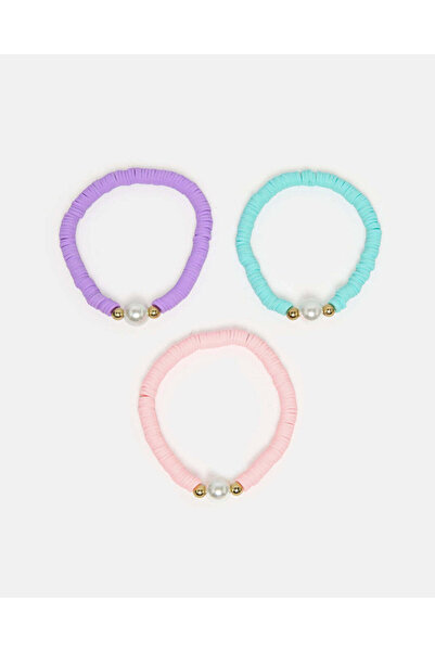 REDTAG Girls Assorted Embellished Bracelet Set (3Piece)