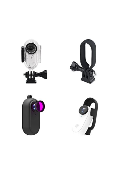 XTW Set de 4 accesorii pentru camera de acțiune insta360 GO 2 — carcasă subac...