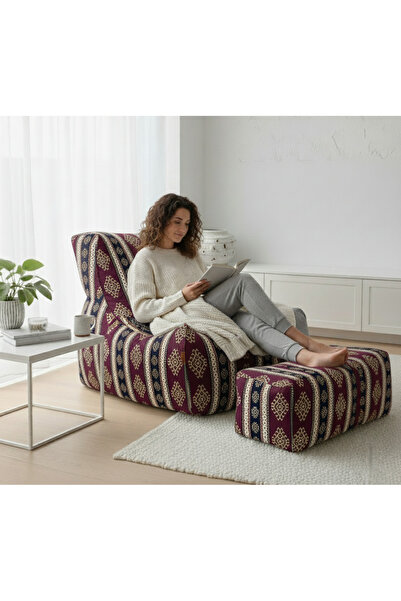 PATARA HOME Vintage Turkish Ottoman Velvet Puff Vintage Armut Koltuk