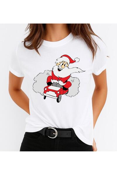OEM 100% Cotton T-shirt - Santa Claus with Car