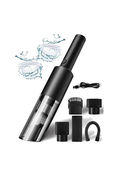 AGD Car Vacuum Cleaner 120W USB Charging Mini Handheld Vacuum Cleaner - Black