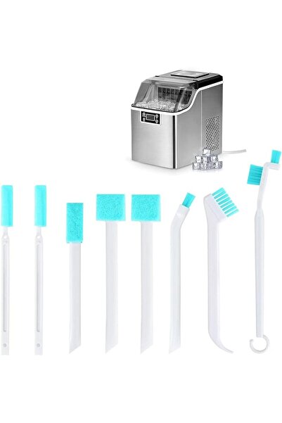 Arabest ALMEKAQUZ Cleaning Brush Set with 8Pcs Crevice Cleaning Brush, Ice Machine Dead Slot (Blue head)