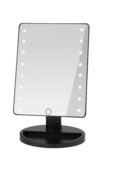 Generic مرآة مكياج قابلة للتعديل تعمل باللمس بزاوية 180 درجة باللون الأسود