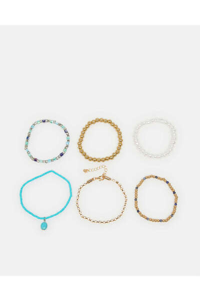 REDTAG مجموعة أساور نسائية مزخرفة متنوعة (6 قطع)