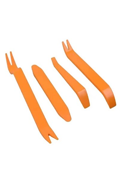 CAR Trusă profesională de scule pentru demontarea tapițeriei, 4 piese, portoc...