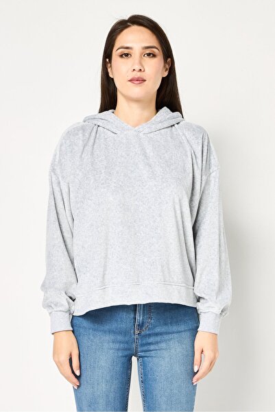 aerie Women Heather Long Sleeve Hoodie, Grey