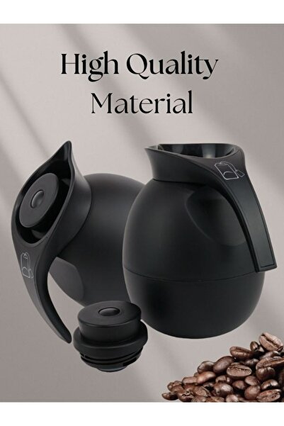 Raz Home Set of 2 High Quality Vacuum Flask for Coffee Tea Water 1000ml - Black