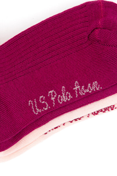 U.S. Polo Assn. Girl's Fuchsia Socks 50318075-Vr023