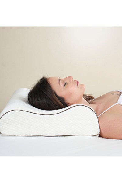 Formeya Doppelseitiges, hohes Nackenstützkissen, Visco-Kissen – 60 x 40 x 14–12 cm, 1450 Gramm