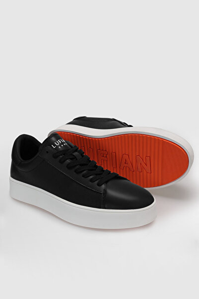 Lufian Anton Men's Leather Sneaker Shoes Black