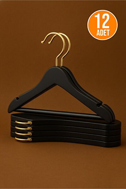 Orvila 12 Adet - Bebek ve Çocuk Boy Ahşap Görünümlü Plastik A Kalite Elbise A...