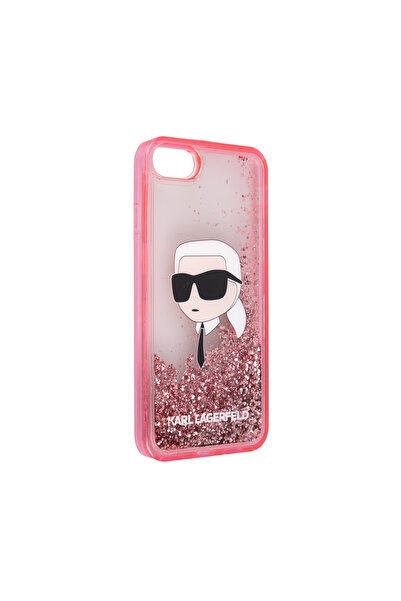 Karl Lagerfeld Apple iPhone Se 2022 Case Liquid Glitter Karl Head Design Cover