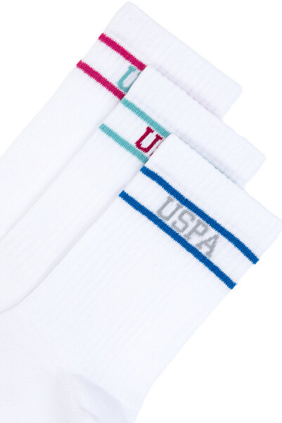 U.S. Polo Assn. Women's White Socks 50317998-Vr013