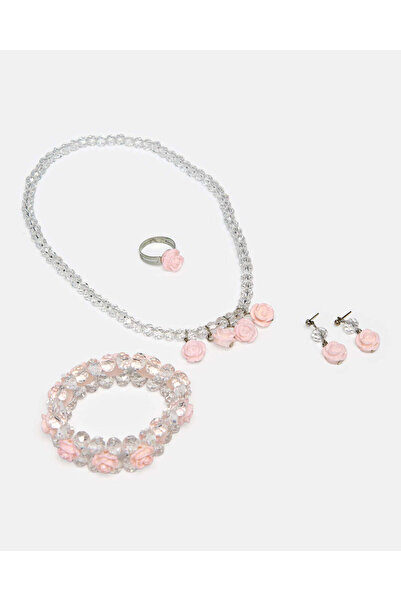 REDTAG Girls Assorted Embellished Necklace Set (4 Piece)